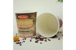 China Eco Friendly Ice Cream Paper Cup With Lid 16oz 475ml Frozen Yogurt Container supplier