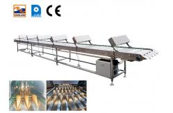 China Adjustable Speed Stainless Steel Conveyor Belt With Cooling Fan supplier