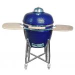 61cm Blue Charcoal 24 Inch Kamado Grill Bamboo Shelves And Handle for sale