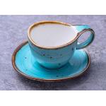 90ml 250ml Multicolour Rustic Stoneware Coffee Mugs Saucer Set