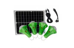 China DC5V To 6V 300 Lumen 4PCS Home Solar Lamp With Mobile Charger supplier