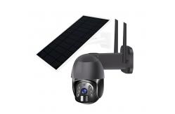 China Outdoor WIFI PIR Solar Panel Dome PTZ Security Camera H265 Tuya HD supplier