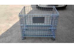 China Mobile Steel Mesh Containers Stillage Collapsible Metal Mesh Containers supplier