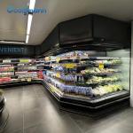 Supermarket Open Showcase Chiller Display 1.25m Wide Fruit Vegetable Cabinet Freezer for sale