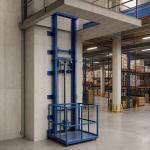 China 1 Ton 8m Freight Elevator Hydraulic Warehouse Cargo Lift Platform for sale