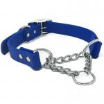 China Silicone Half Chain Pet Dog Collar For No Pull Dog Walking And Pet Training factory