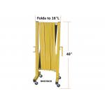 Metal Expandable Barrier Gates , Portable Folding Safety Barrier With Casters