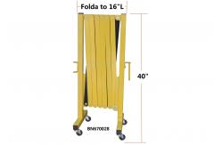 China Metal Expandable Barrier Gates , Portable Folding Safety Barrier With Casters supplier