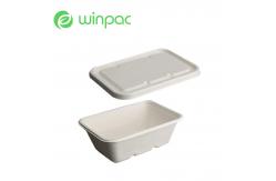China Disposable Compostable Sugarcane Bagasse Lid For 450 500 650 750 1000ml Box supplier
