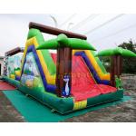 Jurassic Park Inflatable Obstacle Course Combo Bouncing Castle For Advertisement