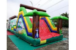 China Jurassic Park Inflatable Obstacle Course Combo Bouncing Castle For Advertisement supplier