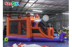 China Halloween Pumpkin Inflatable Jumping Castle With Slide Combo supplier
