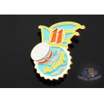 Full Color Enamel Custom And Stock Metal Lapel Pin Badges Gift Items Imitation Gold Plating for sale