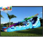 0.55mm PVC Tarpaulin Blue Commercial Grade Inflatable Water Slide for Adult for sale