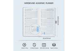 China Light Pink Wirebound Hardcover Academic Planner With Hourly Schedule supplier