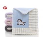 Embroidered Warm Baby Blanket Soft flannel Fleece animal cartoon swaddled  Bedding Decration for sale
