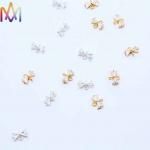 OEM ODM Available Gold And Silver Zircon Bow Pendant