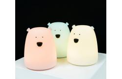 China Silicone 5500K Bedroom LED Night Light , OEM Bear Bedside Lamp supplier