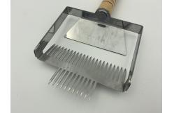 China 23 Needles Stainless steel Double Headed Honey Uncapping Fork with wooden handle supplier