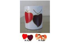 China Sublimation Gold Border Lover's Peach Heart Mug supplier