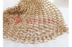 China PVD Finished Copper Weld Ring Mesh Facade supplier