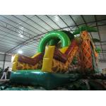 New elephant inflatable combo jumping house zoo animals palm trees inflatable combo house