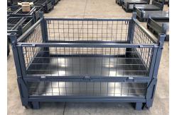 China Large Flat Pack Mesh Stillage Cage For Warehouse Storage 1800Kg supplier