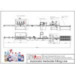 Beverage / Food Bottle Filling Line Herbicide Filling Line High Efficiency for sale