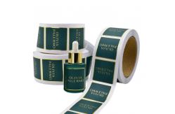 China 50MM Custom Waterproof Plastic Coated Stickers Labels For Cosmetics Plastic Bottles supplier
