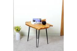 China Irregular Cedar Panel Iron Feet Chinese Fir Table 4CM board supplier