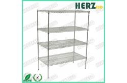 China Movable ESD Storage Shelves Single / Double Peak Wire Structure With Caster / Handle supplier