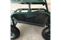 China Heavy Duty Garden Rolling Work Seat With Tool Tray Planting Orange supplier