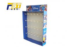 China Cardboard Paper Side Wing Display , Size Customized Counter Hook Display Stand supplier
