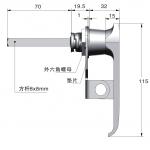 Padlockable L Handle Lock ODM Industrial Cool Room Door Locks