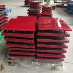 Chute Polyurethane Rubber Sheet Impact Plate Liner With Steel Backing Plate for sale