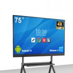 Qtenboard Cheap Price 65 75 Inch School Interactive Monitor Flat Panel LCD Digital Touch Screen Whiteboard Smart White Board for Classroom for sale