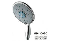 China Titanium Brushed Brass Hand Shower Spray Thumb Tab Chrome Hand Held Shower Head supplier