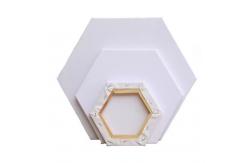 China Hexagon Shaped Stretched Canvas Board Acrylic Painting stretched canvas with frame supplier