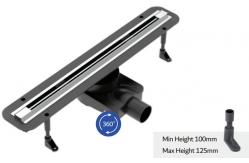 China Plastic 360 Degree Height Adjustable Shower Drains  Rotatable Horizontal Outlet Smart Living supplier