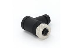 China M12 Circular Connector 5 Pin A Code Screw Locking Plug Female ​Angled supplier