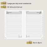 Green ODM A5 Planner 2023 Daily Schedule Sponge Filled Hardcover Monthly Tabs