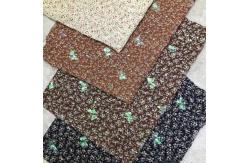 China Floral Chiffon Embroidered Print Sequin Fabric Polyester Glitter supplier