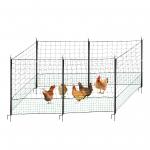 12 M Chicken Net Fence Kit With Gate Double Pointed Posts in Green with Fibreglass Rod for sale