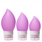 60ml Leak Proof Squeezable Silicone Travel Shampoo Bottles for sale