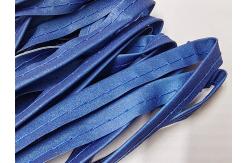 China 2cm Fold In Half High Visibility Blue Reflective Piping Sewing On Garment supplier