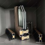 Customized Storefront Aluminum Vertical Fold Up Down Windows Casement Sound Proof