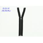 12 Inch Metal Separating Zipper Black Polyester Tape For Trousers / Hometextile /