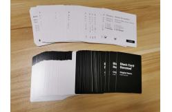 China Black And White Matt Laminated Playing Cards 106PCS Questions Card for Game supplier
