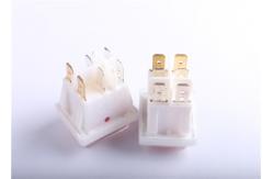 China Durable Red Push Button Rocker Switch Self Locking For Kitchen Equipment supplier