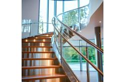 China Modern Stainless Steel Handrails with Polished Finish for Glass Staircases supplier